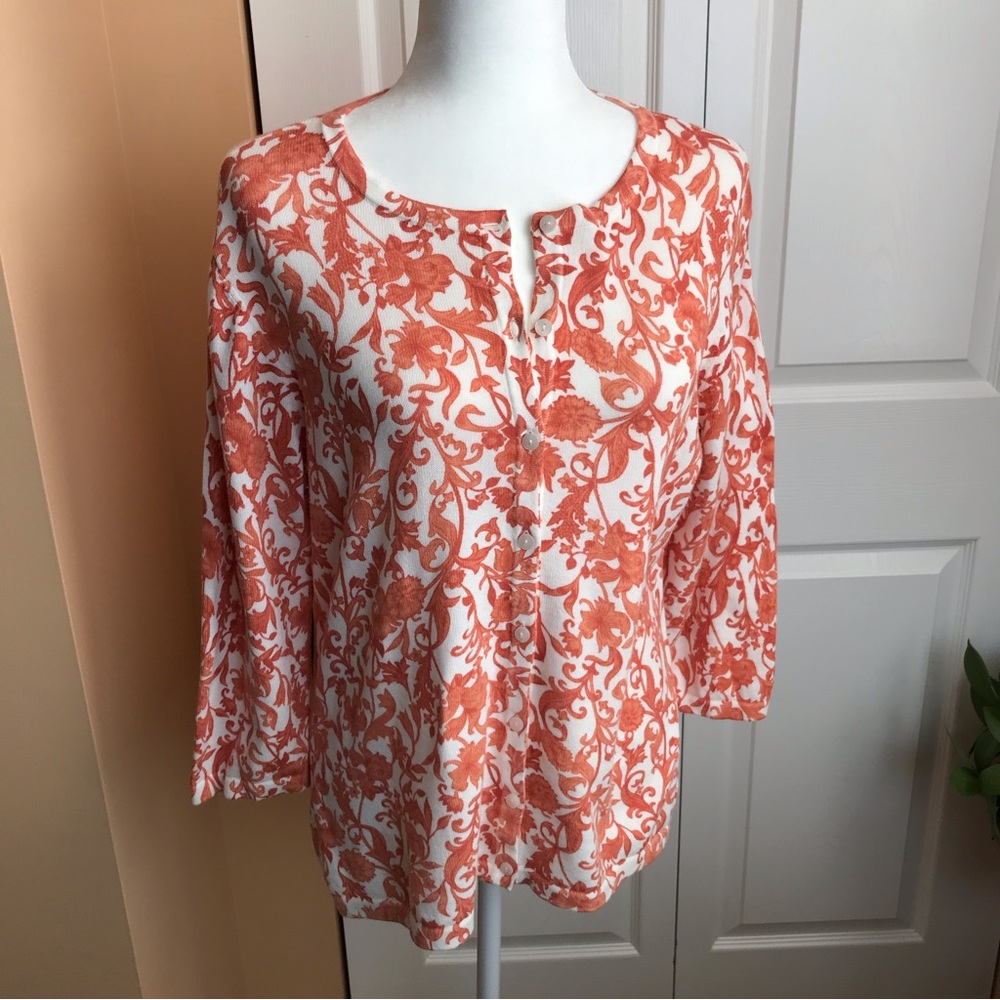 Christopher & Banks Printed Cardigan Size Medium NWOT